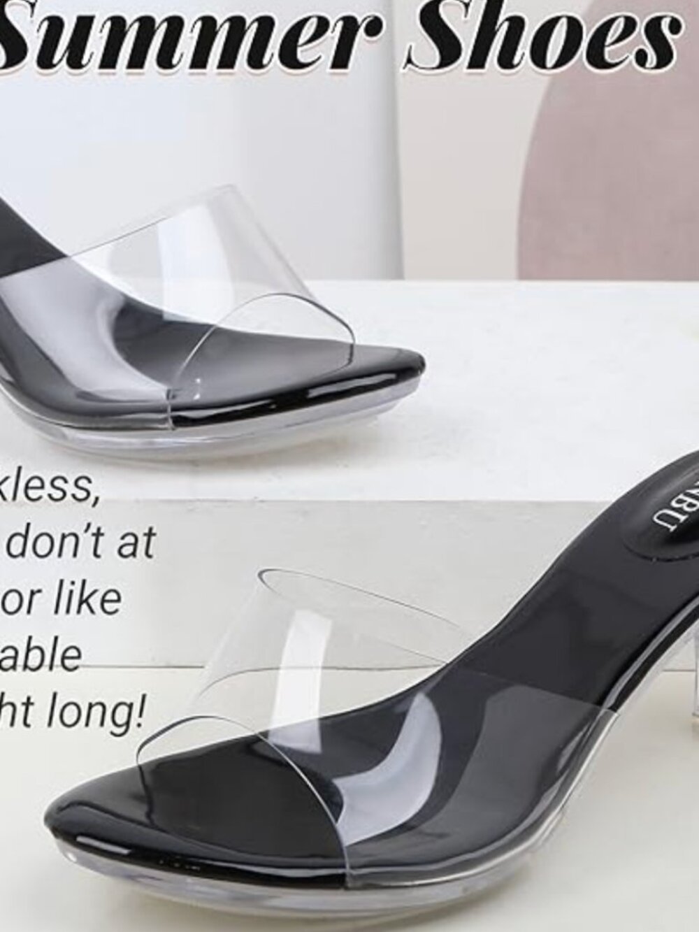 Clear heels NEW Sz. 10 - Picture 5 of 6